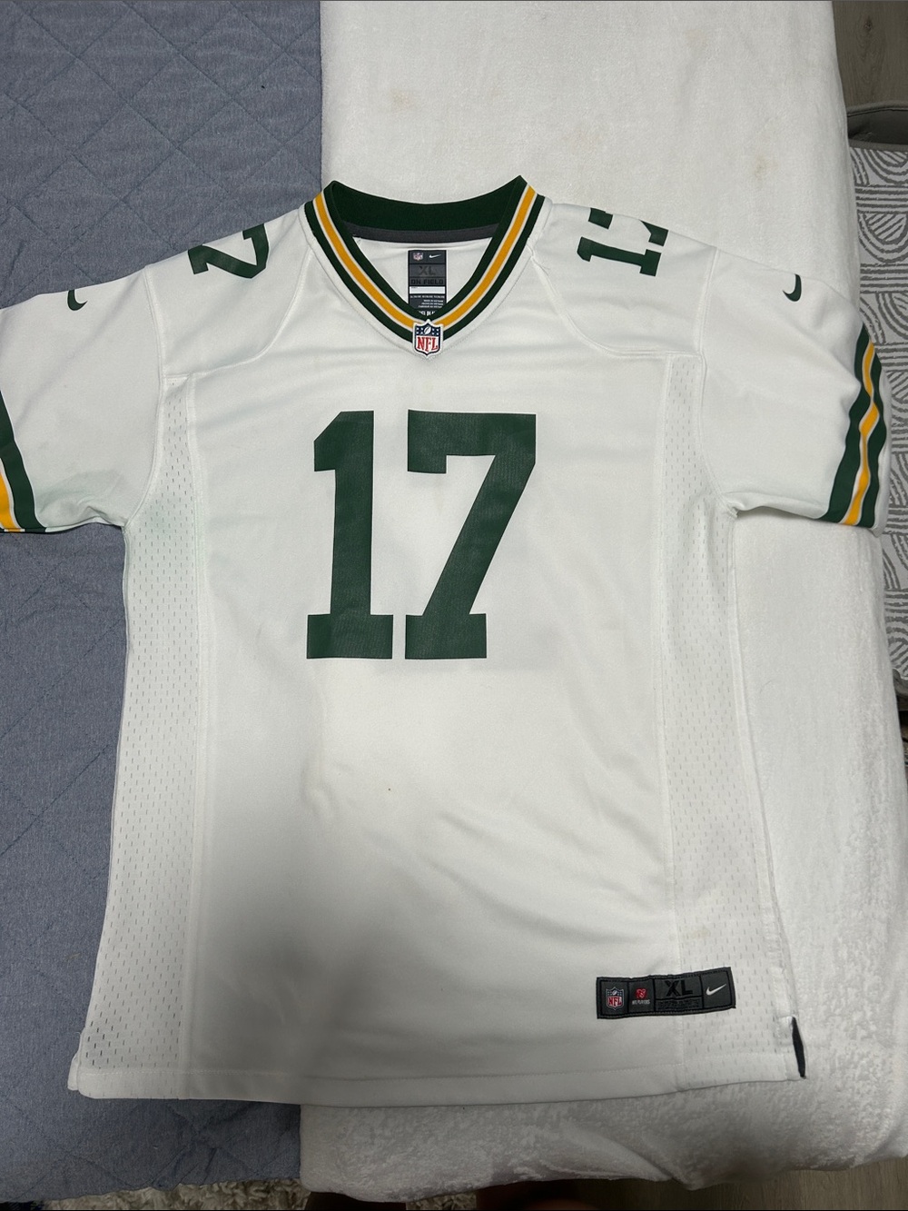 Nike Green Bay Packers #17 White Football Jersey